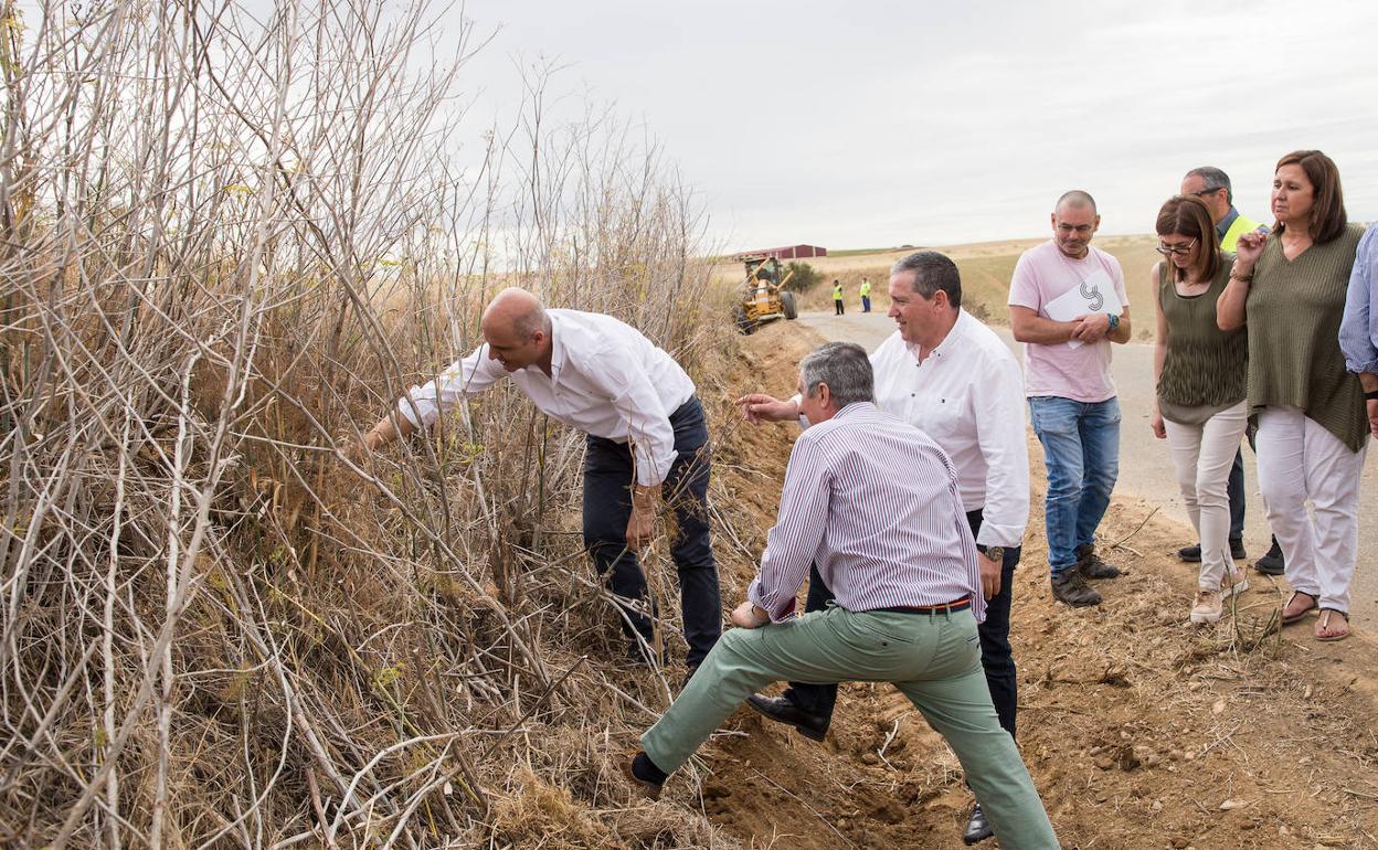 El viceconsejero de Desarrollo Rural y director general del Instituto Tecnológico Agrario, Jorge Llorente, visita las actuaciones de lucha integral que se están llevando a cabo contra el aumento poblacional de topillo campesino.