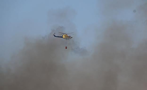 Galería. Trabajos de extinción del incendio.