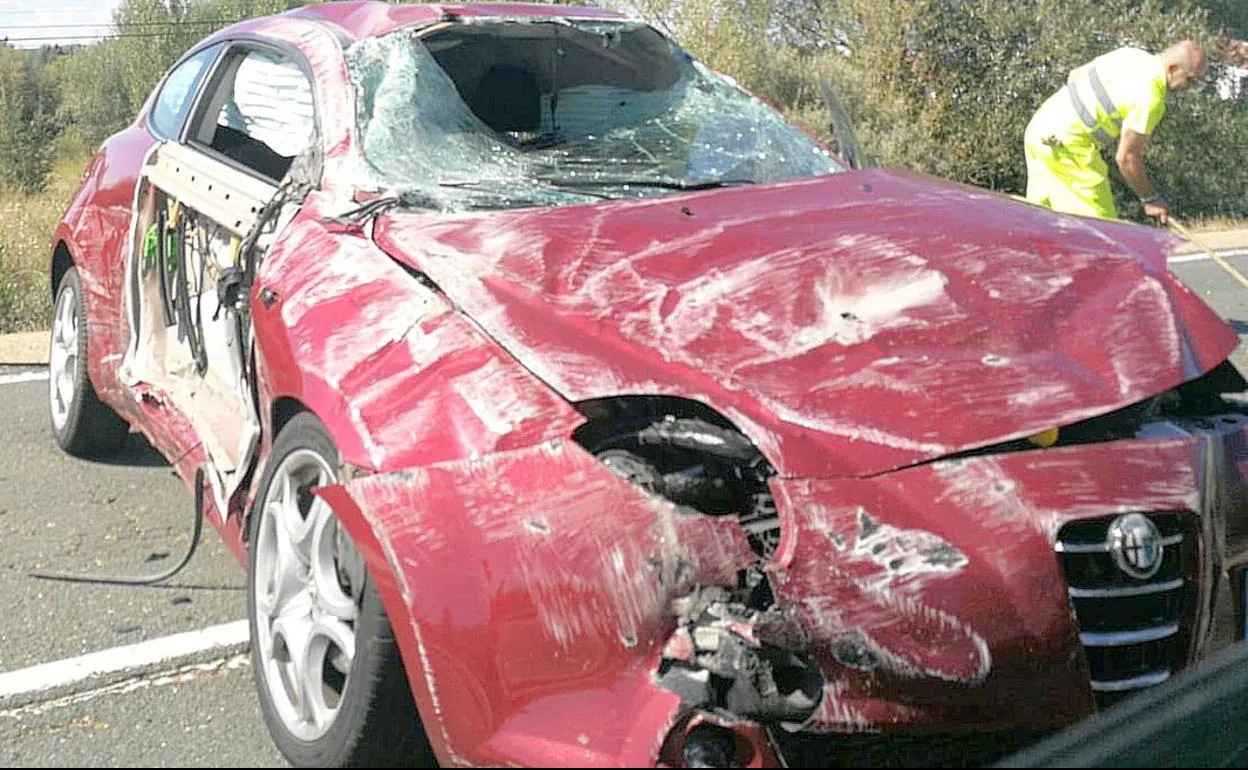 Imagen de uno de los vehículos implicados en el accidente.