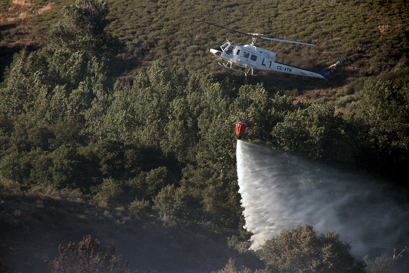 Fotos: Incendio en Porqueros de Cepeda