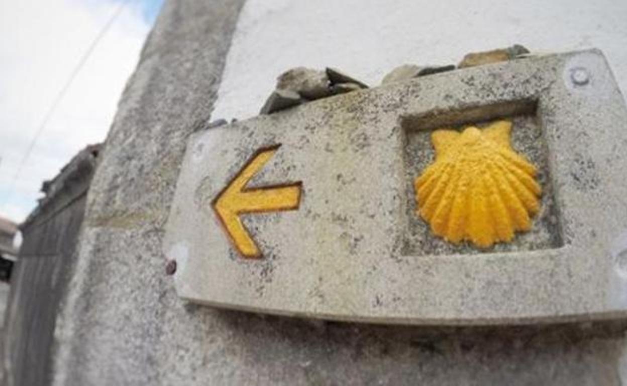 Imagen de un idicativo en el Camino de Santiago.