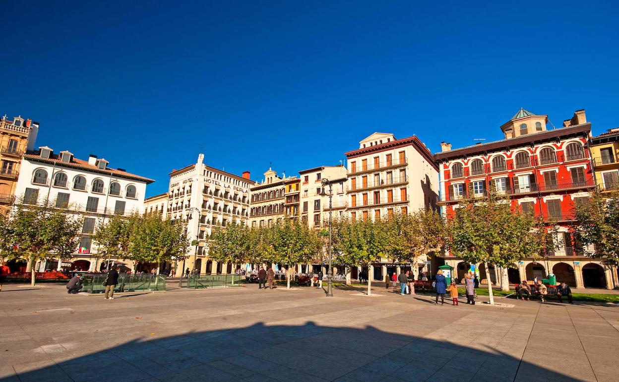 Plaza del Castillo en Pamplona. 