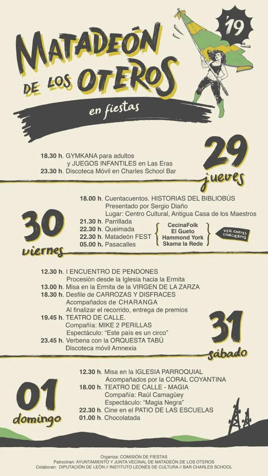 Cartel de las fiestas de Matadeón de los Oteros.