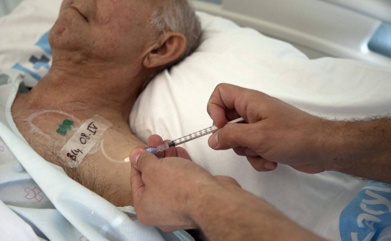 Enfermera en el Hospital de Salamanca.