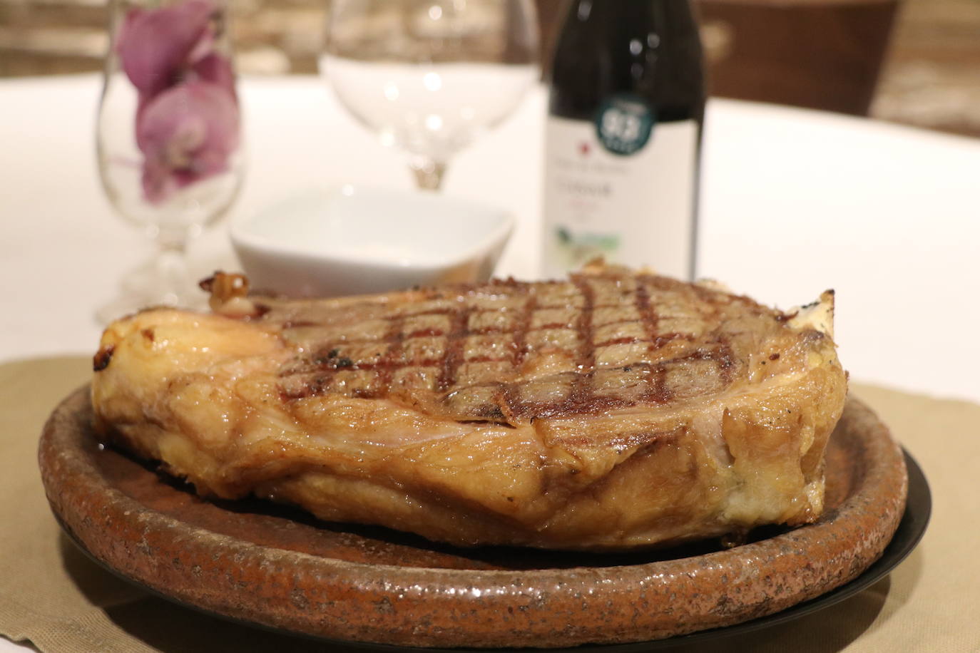 Imagen del chuletón de buey de este restaurante.