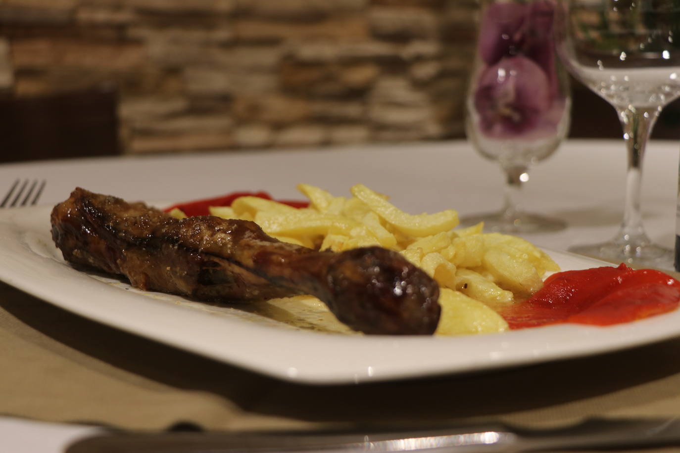 Imagen del chuletón de buey de este restaurante.