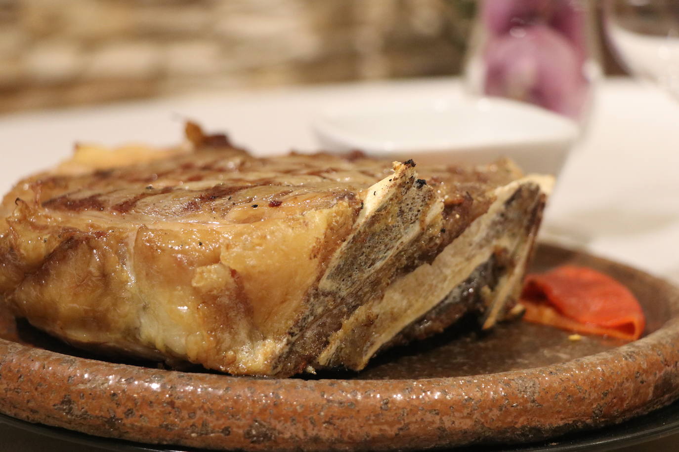 Imagen del chuletón de buey de este restaurante.