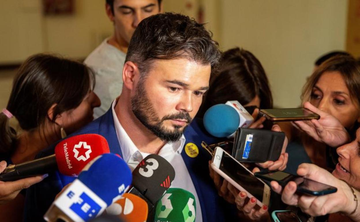 El portavoz de Esquerra Republicana de Cataluña (ERC), Gabriel Rufián.