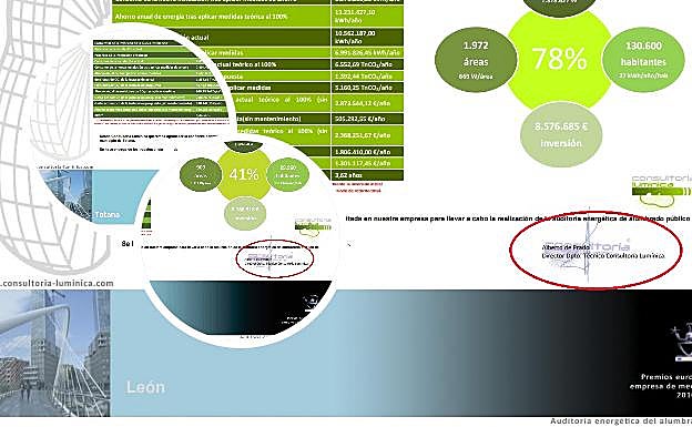 Imagenes de las auditorías de León y de Totana firmadas por la misma persona