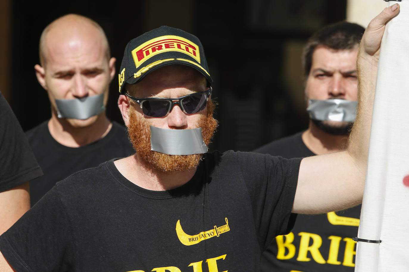 Fotos: Protesta de los Brif tras la sanción al compañero Pablo