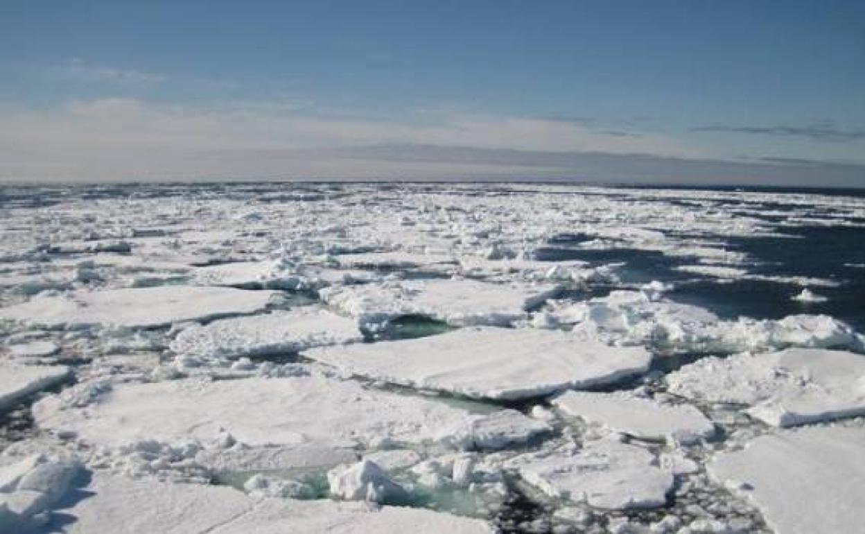 Hielo del Ártico.