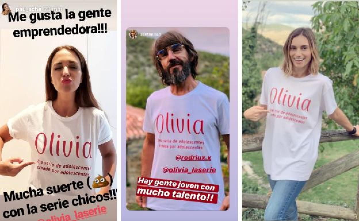 Paula Echevarría, Santi Millán y Norma Ruiz muestran su apoyo a 'Olivia'.