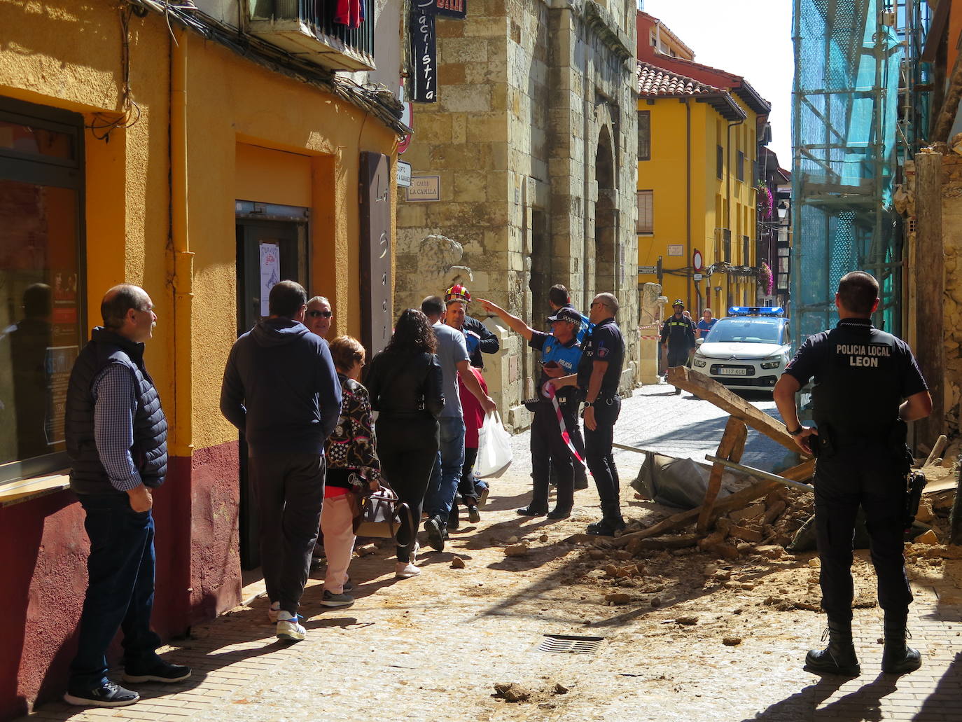 Situación del inmueble tras desplomarse.