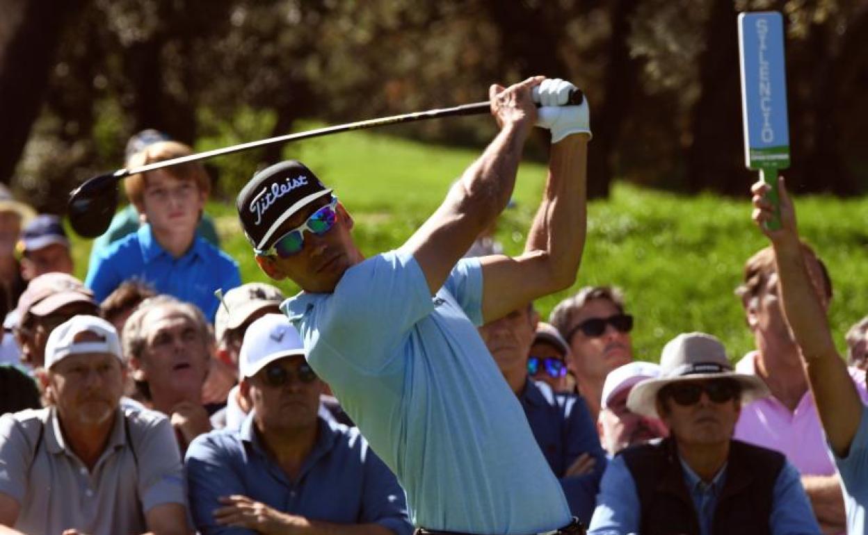 Rafa Cabrera, durante el segundo recorrido del Open de España. 