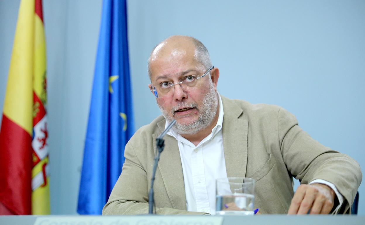 Francisco Igea, en la rueda de prensa del Consejo de Gobierno.