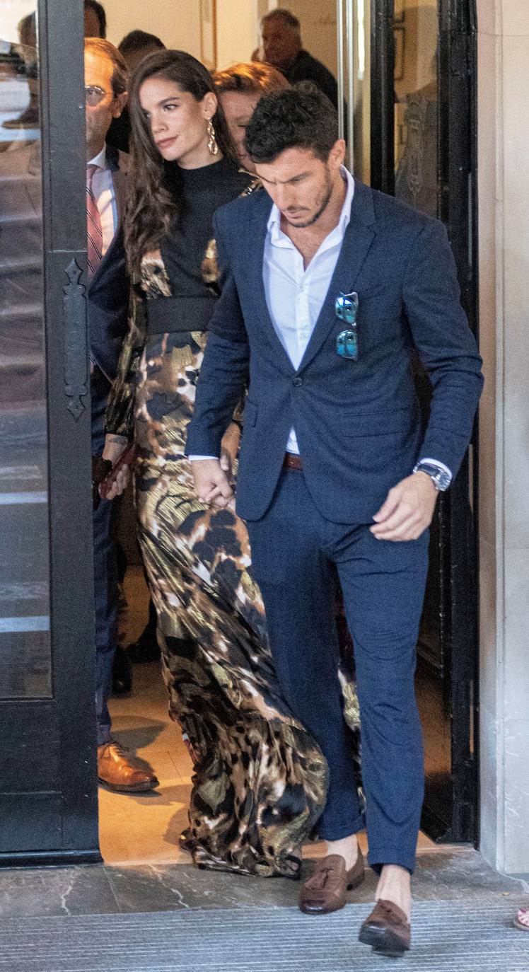 El tenista David Ferrer y Marta Tornel, invitados a la boda de Rafa Nadal y Mery Perelló. 