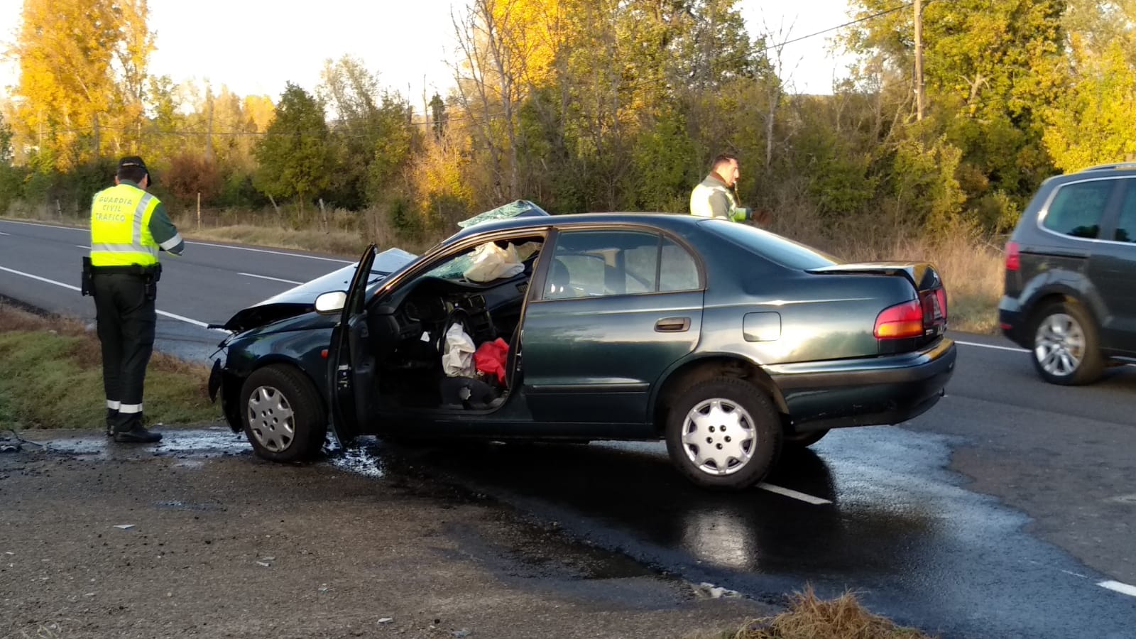 Dos personas han resultado heridas de gravedad tras una salida de vía del turismo en el que viajaban