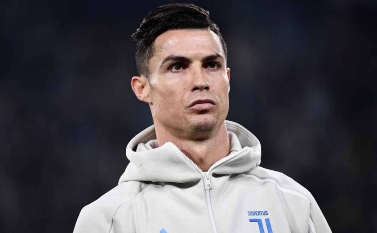 Cristiano Ronaldo, antes de un partido de la Juventus. 