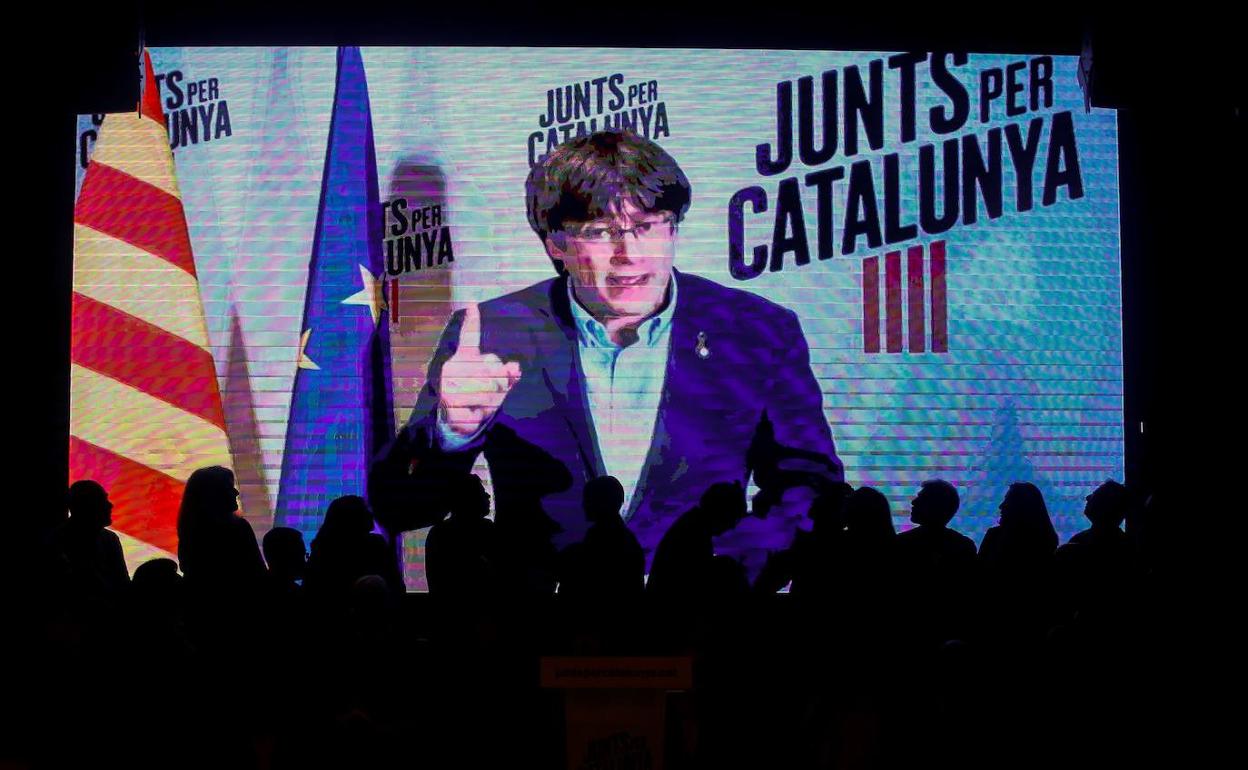 Carles Puigdemont ha participado a través de una videoconferencia. 