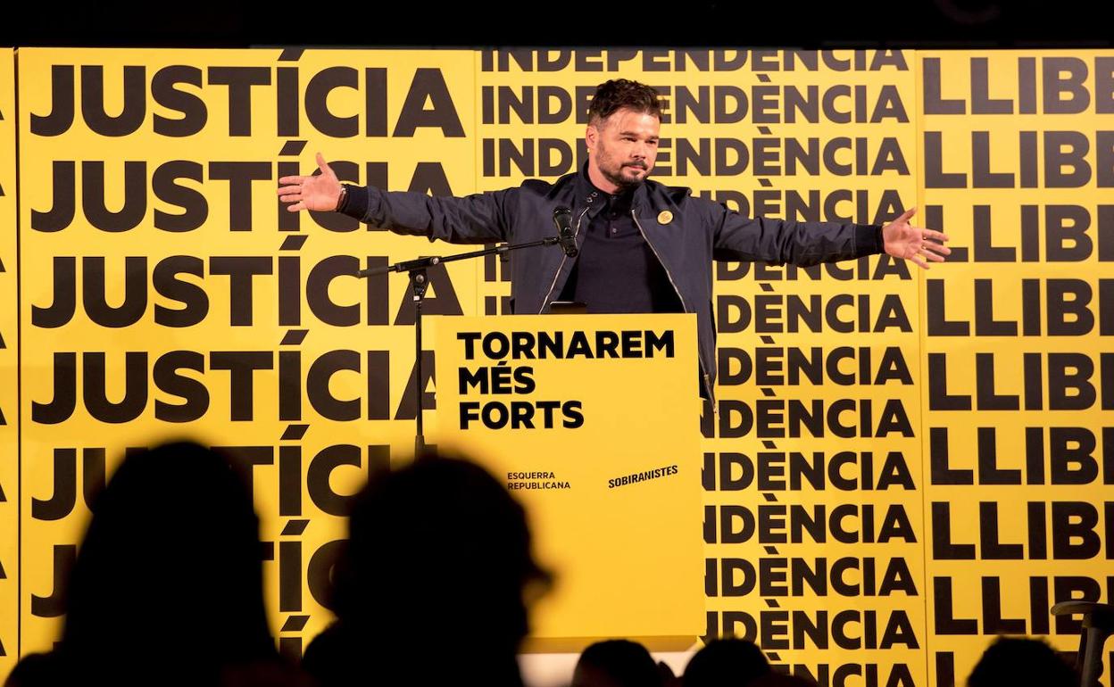 El cabeza de lista al Congreso de ERC, Gabriel Rufián. 