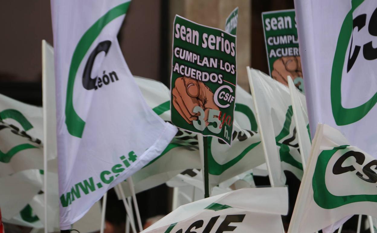 Manifestación en la ciudad de León.