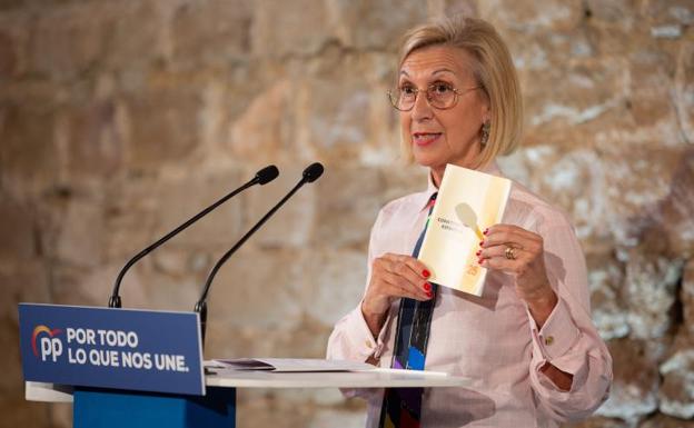 Rosa Diéz, en el acto de hoy del PP. 