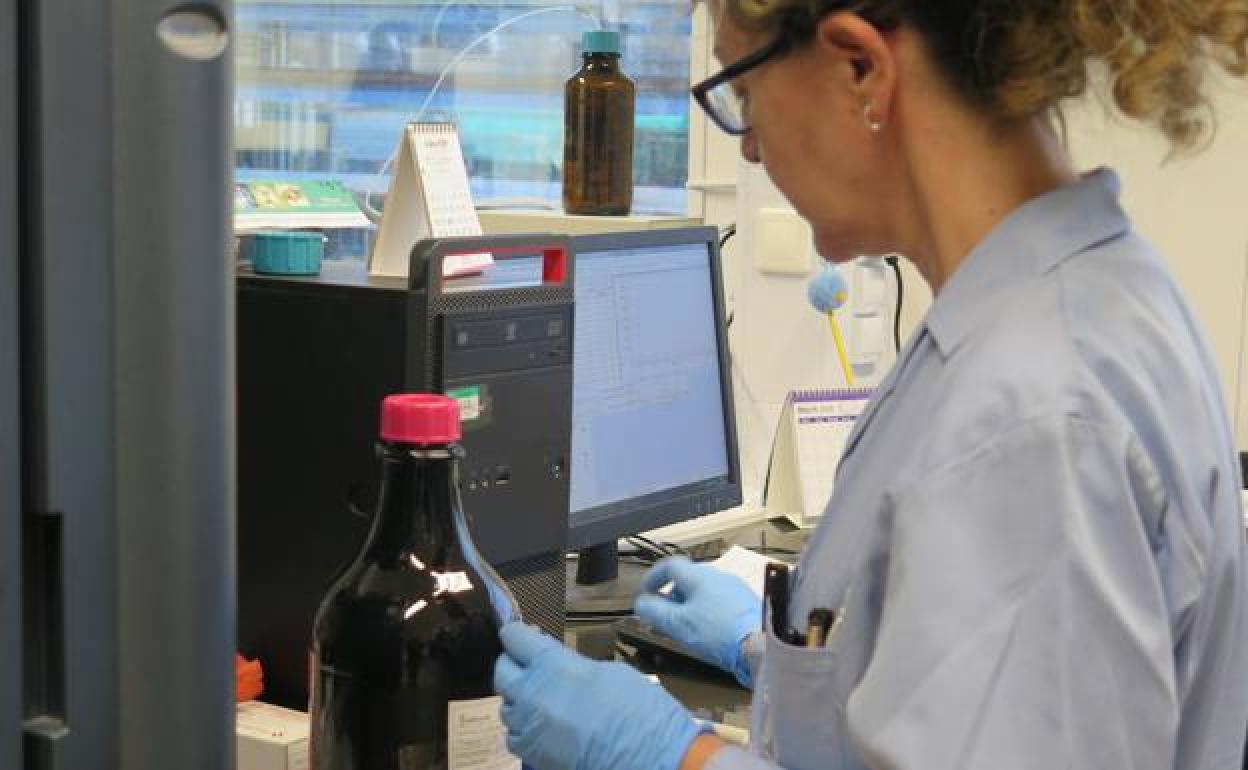 Una trabajadora de ADL desarrolla su labor en la planta leonesa. 