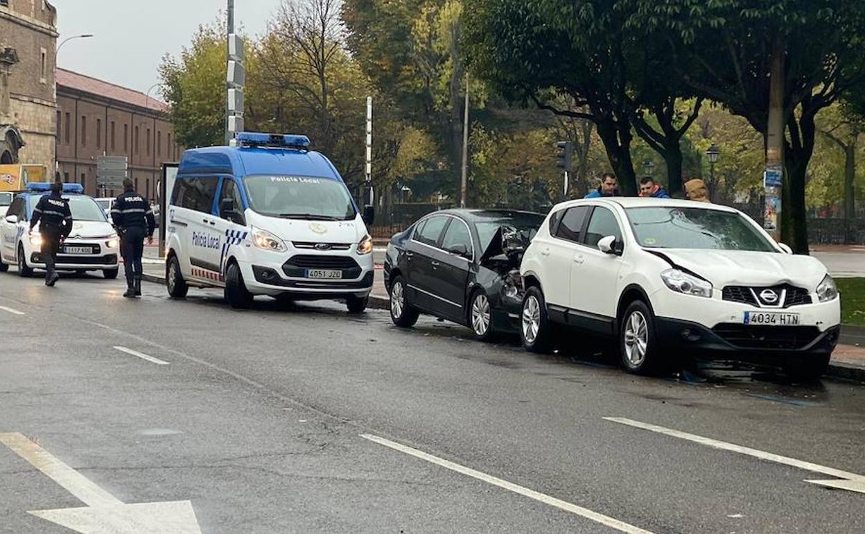 Imagen del accidente en León. 