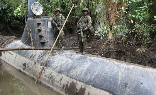 Narcosubmarino, intercentado por las fuerzas de seguridad de Colombia.