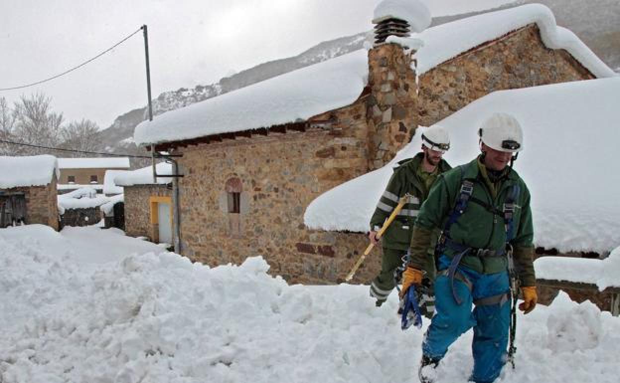 Imagen de archivo de la última nevada en la provincia. 