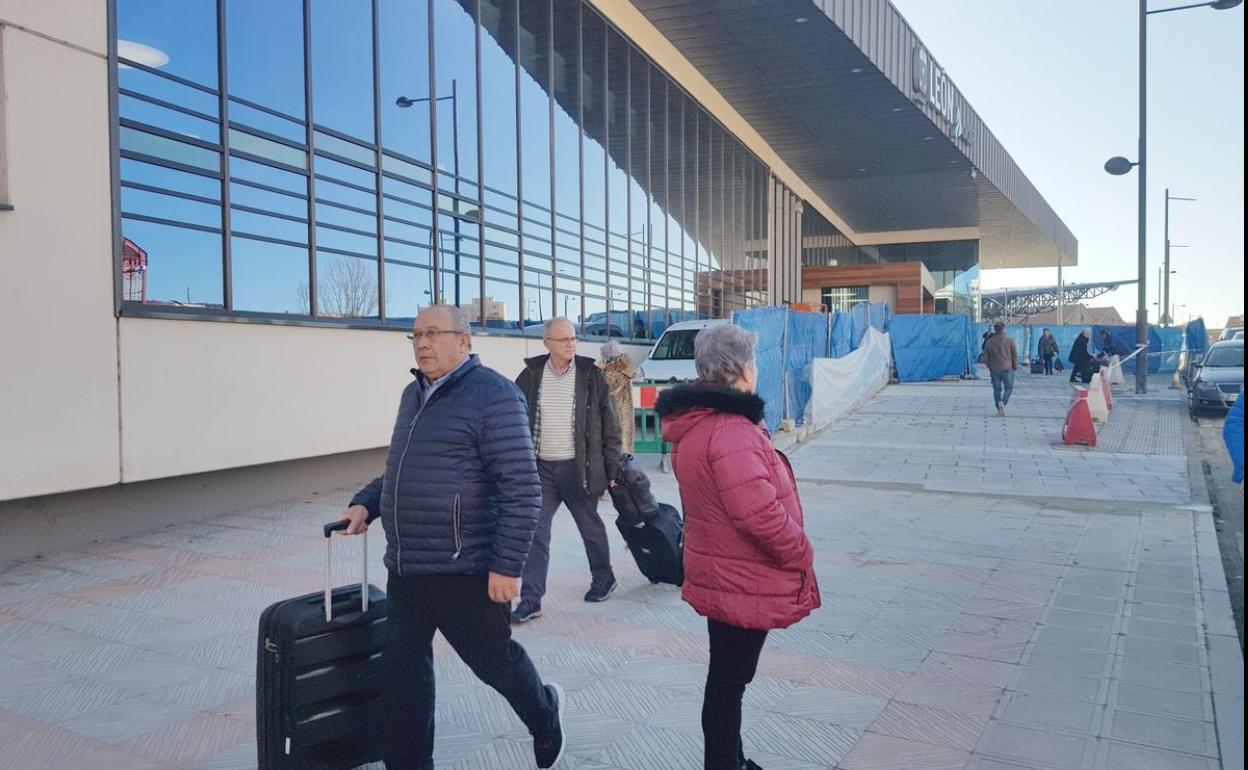 Imagen de las obras de la integración del ferrocarril en León.