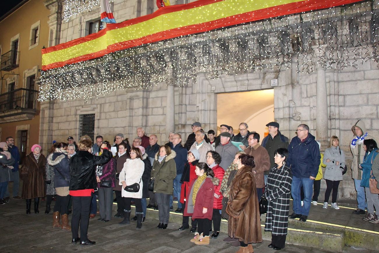Imagen del encendido navideño en Ponferrada. 