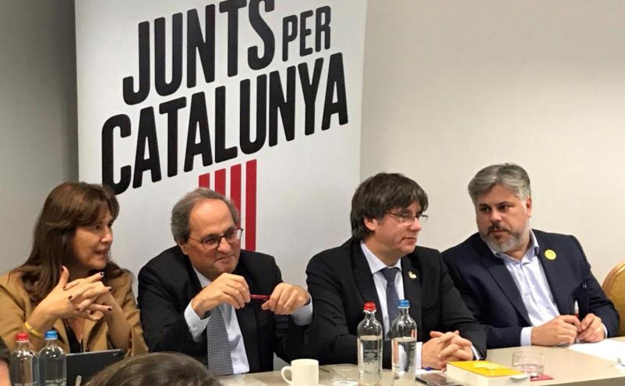 Reunión de JxCat en Bruselas.