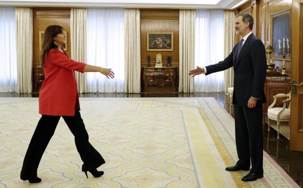 Felipe VI recibe en Zarzuela a Laura Borràs, portavoz de JxCat. 