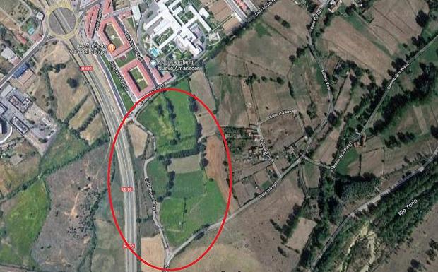 Vista aérea de la zona que se desarrollará en el entorno de la Ronda Este desde Villaquilambre.