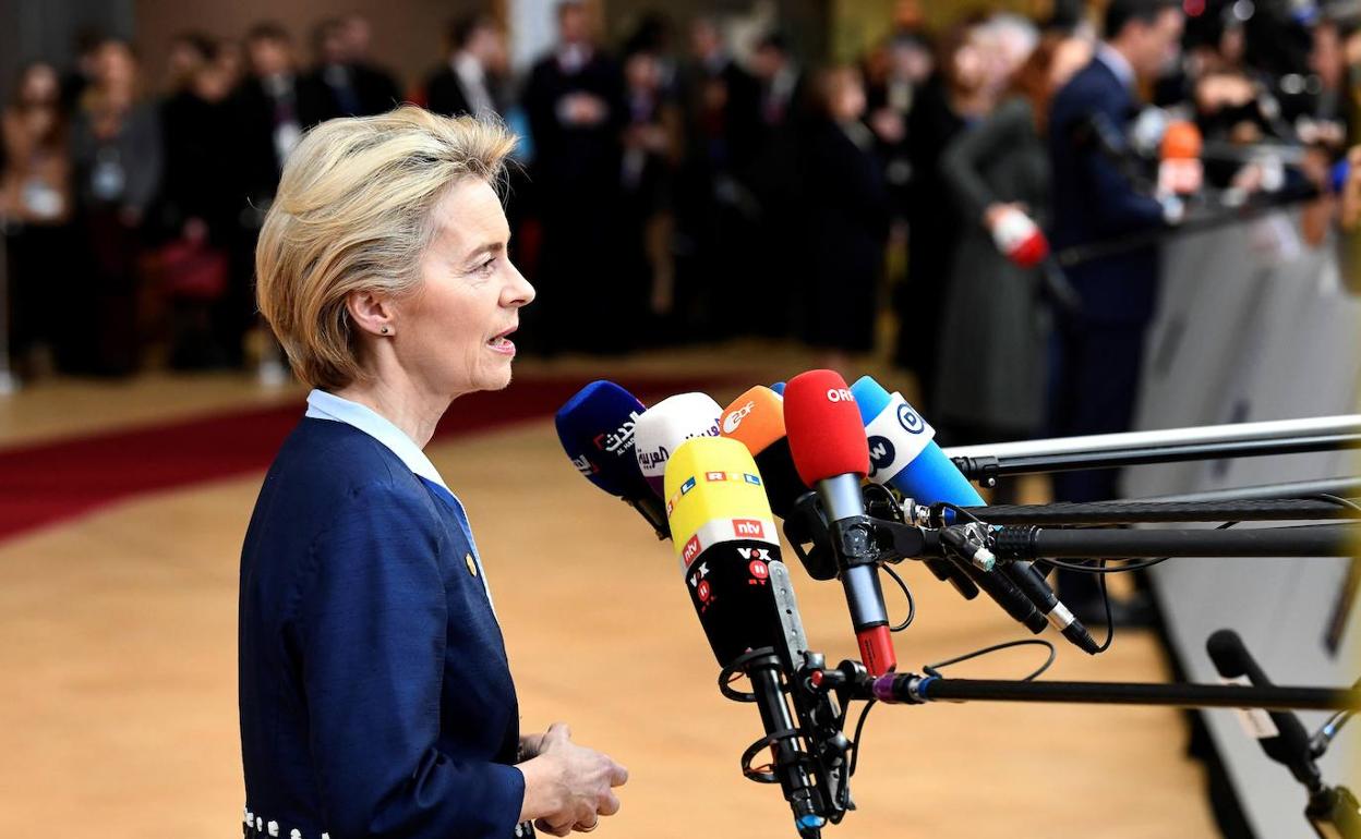 Ursula von der Leyen, presidenta de la Comisión Europea.