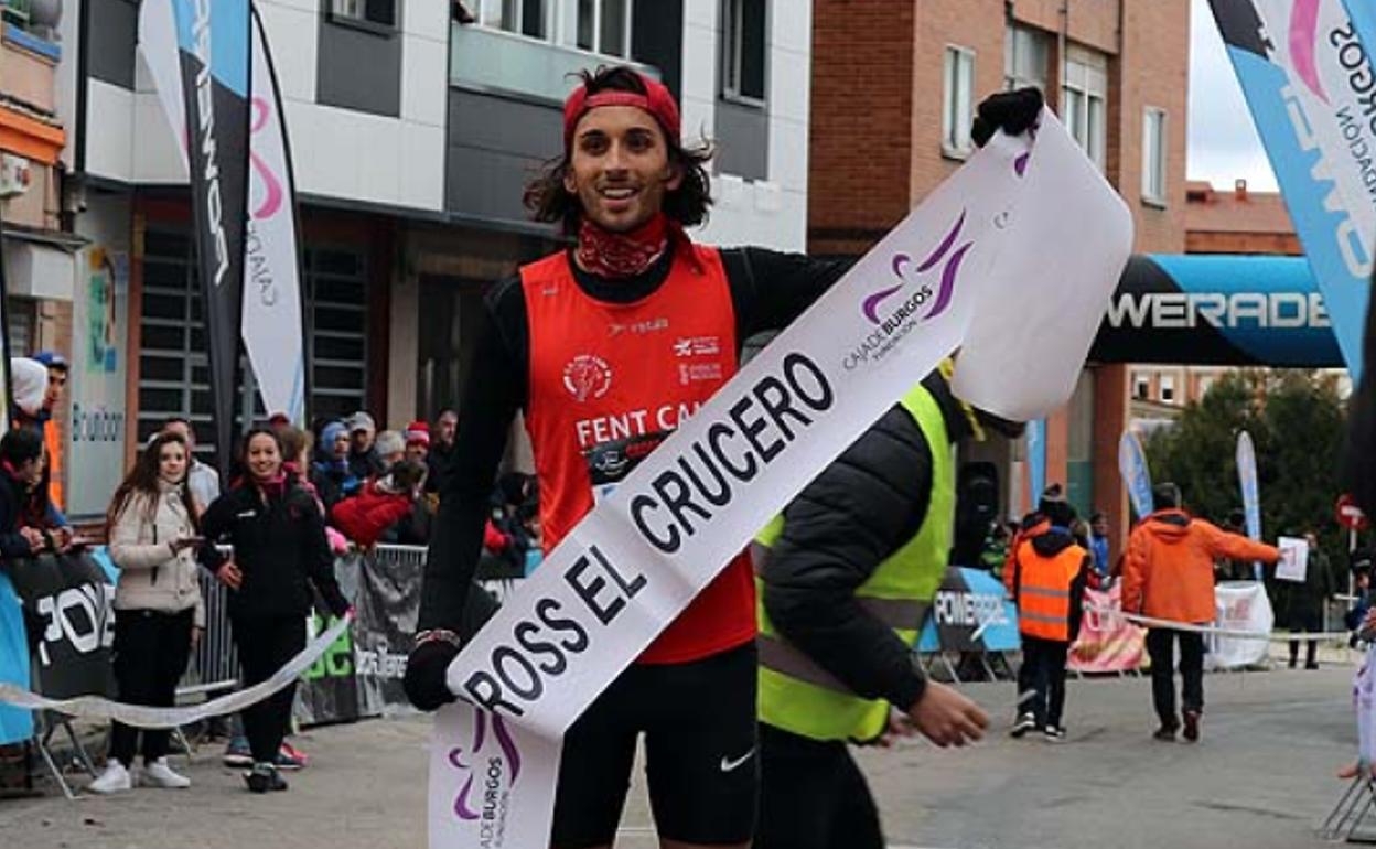 Jorge Blanco, en el momento de cruzar la meta.