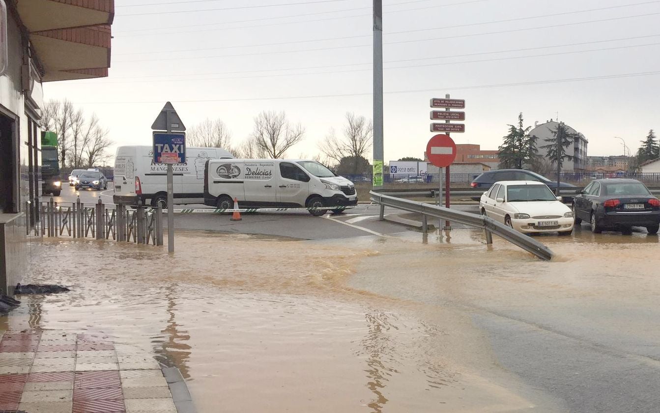 Imagen de la localida de Villaobispo inundada.