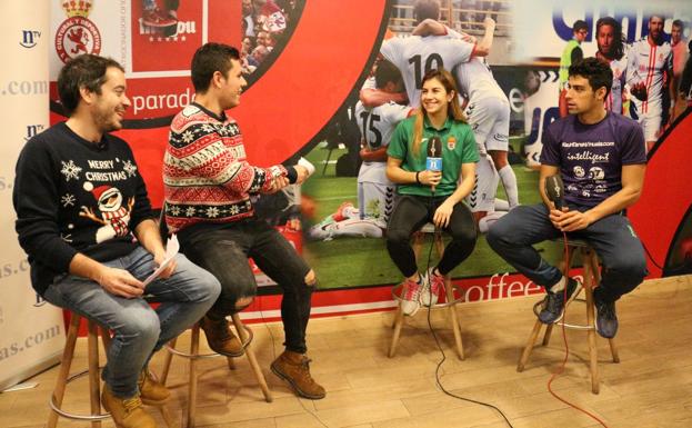 Galería. Rubén Fariñas, Dani González, Ángela García Sancho y Kevin Tarek Viñuela, durante el Especial Navidad de deporte(n)vivo.