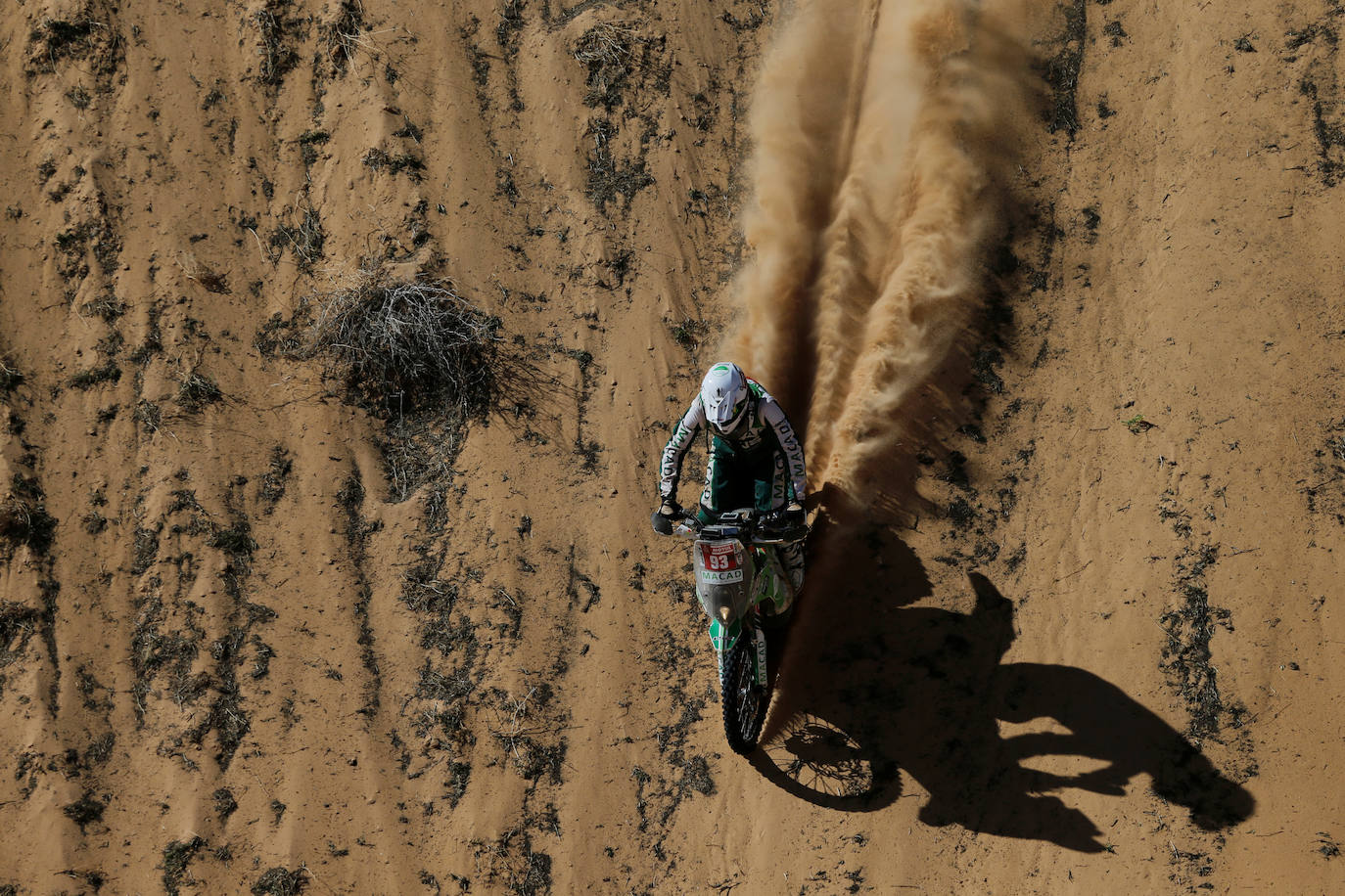 Estas son algunas de las mejores imágenes del Rally Dakar en la etapa correspondiente a este jueves. 