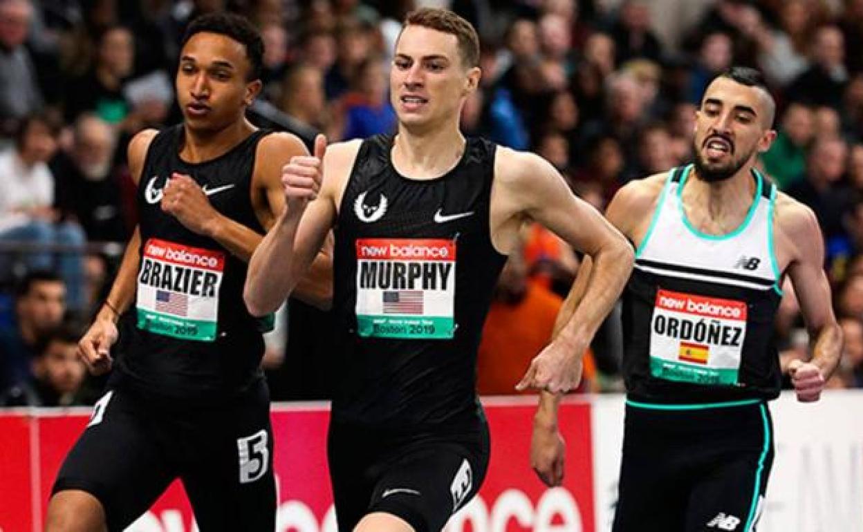 Saúl Ordóñez, en la prueba de la pasada temporada en Boston.