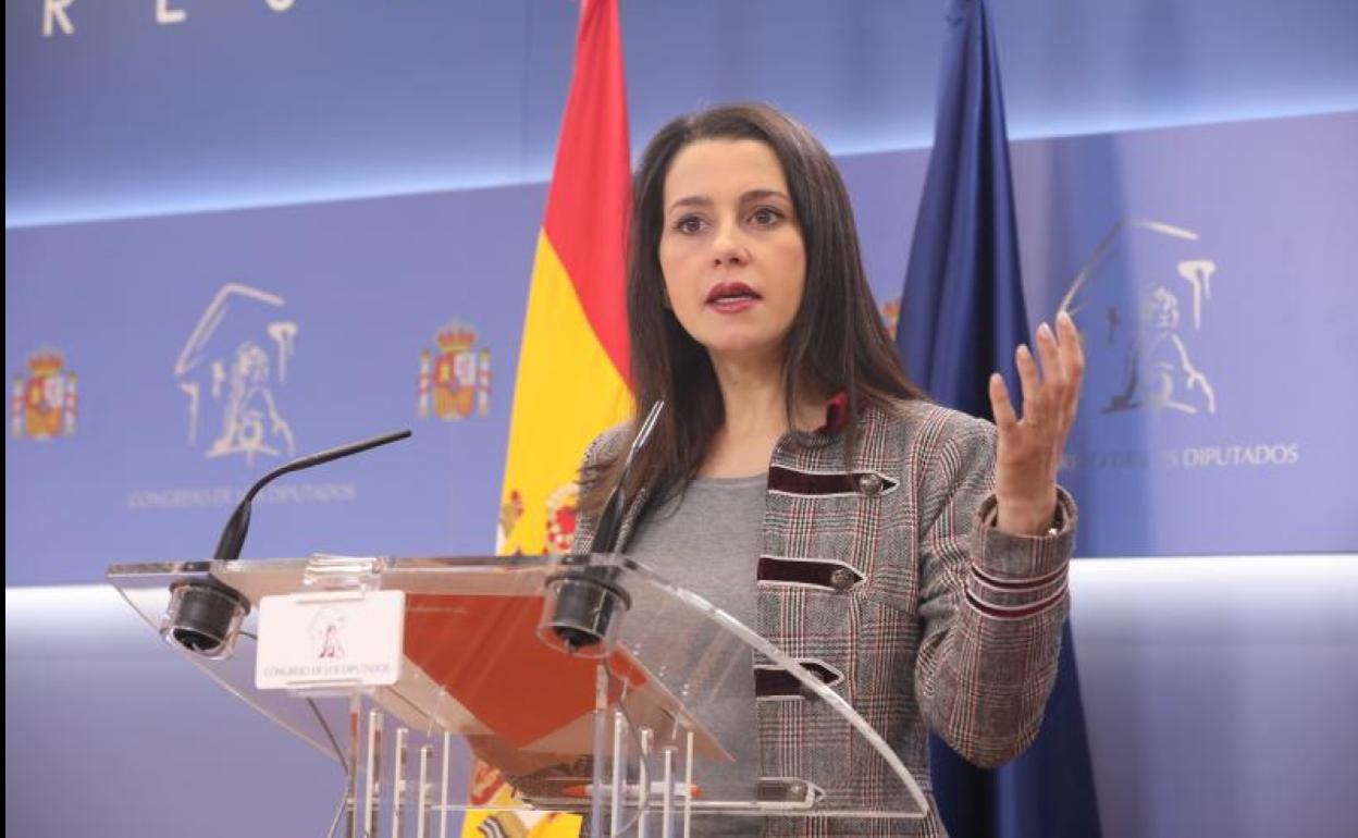 La portavoz de Ciudadanos en el Congreso, Inés Arrimadas.