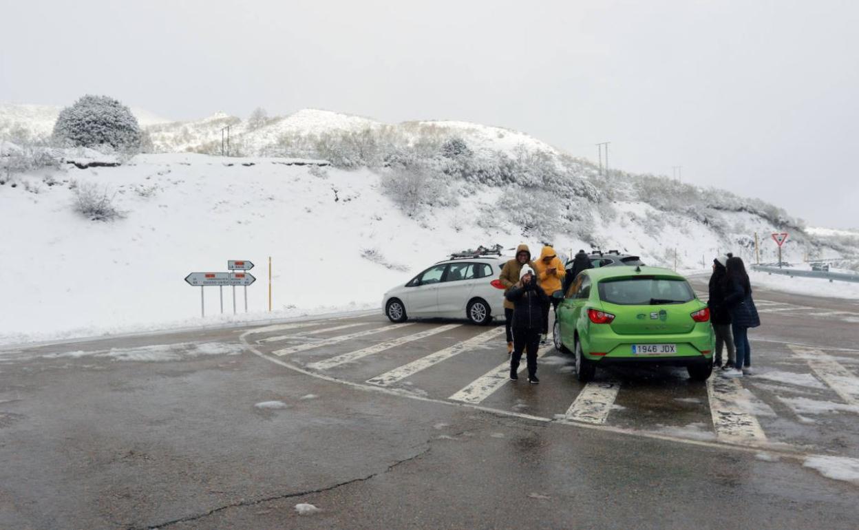 Momentos después del accidente en Fuentes de Invierno.