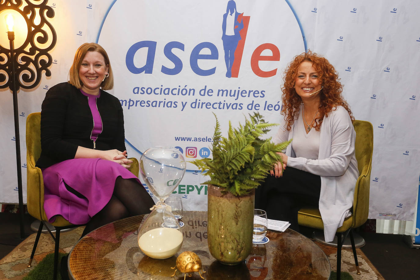 La consejera de Familia e Igualdad de Oportunidades, Isabel Blanco, participa en el Desayuno-Entrevista que organiza la Asociación de Mujeres Empresarias y Directivas de León (Asele)