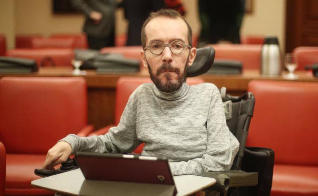 El portavoz del grupo parlamentario de Unidas Podemos, Pablo Echenique.