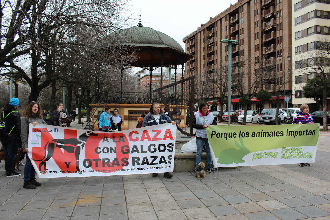 Fotos: Manifestación en contra de la caza con galgos en León