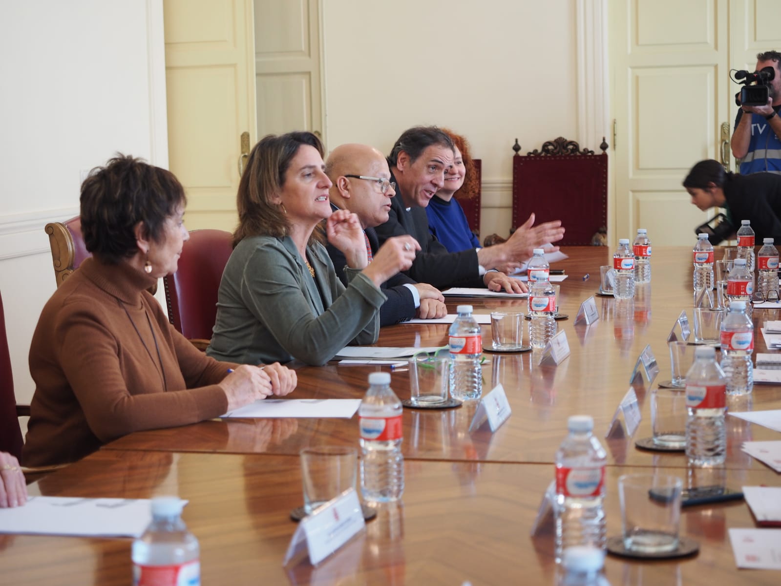 La ministra de Transición Ecológica y vicepresidenta del Gobierno,Teresa Ribera, se reúne con CCOO y UGT en Subdelegación del Gobierno en León para analizar y tratar el 'Pacto por León' promovido por las fuerzas sindicales.