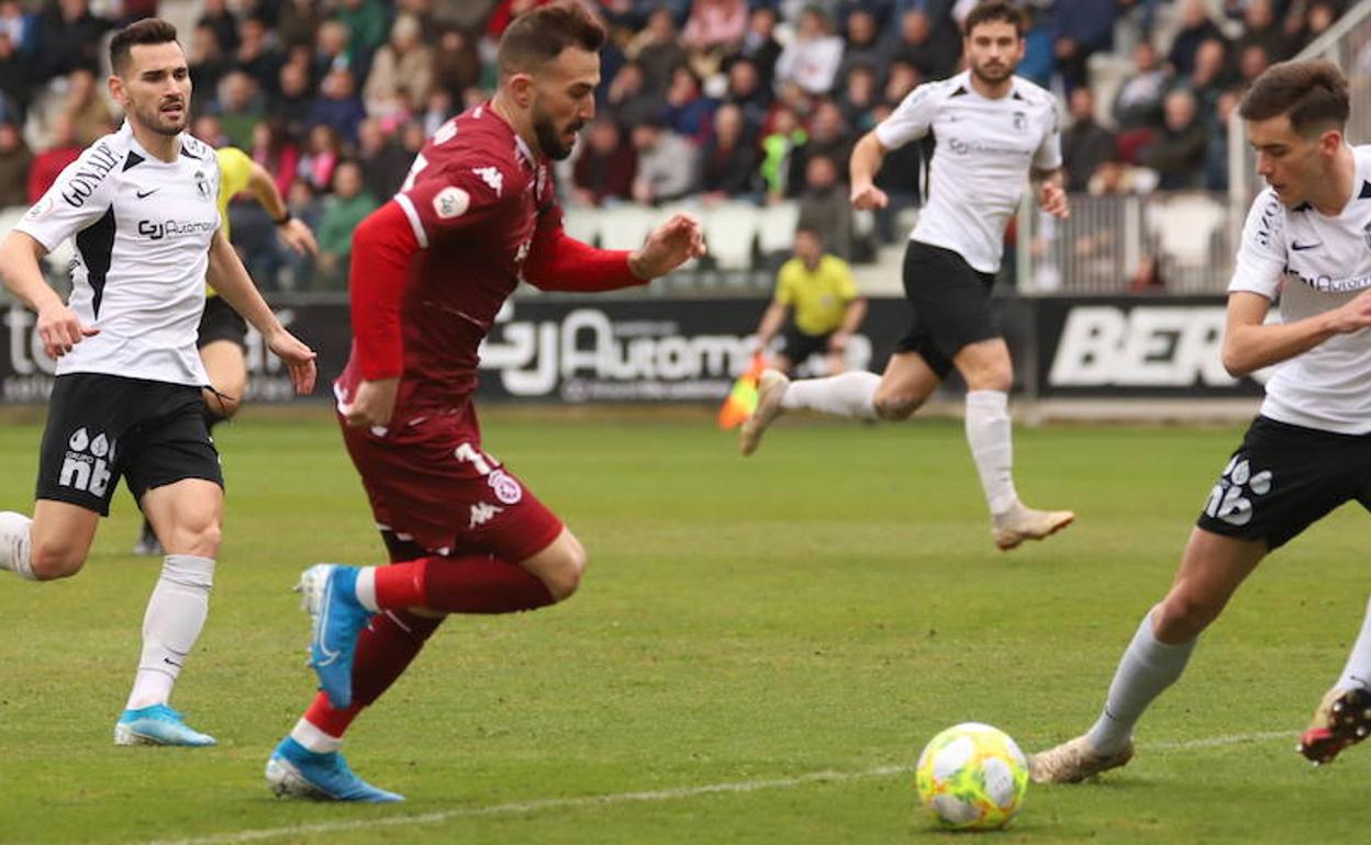 Dioni, en el partido ante el Burgos CF.