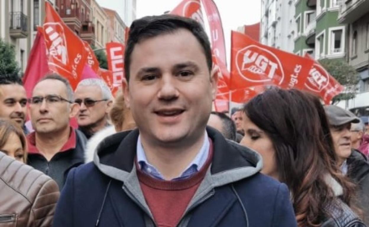 Javier Alfonso Cendón, en la manifestación. 