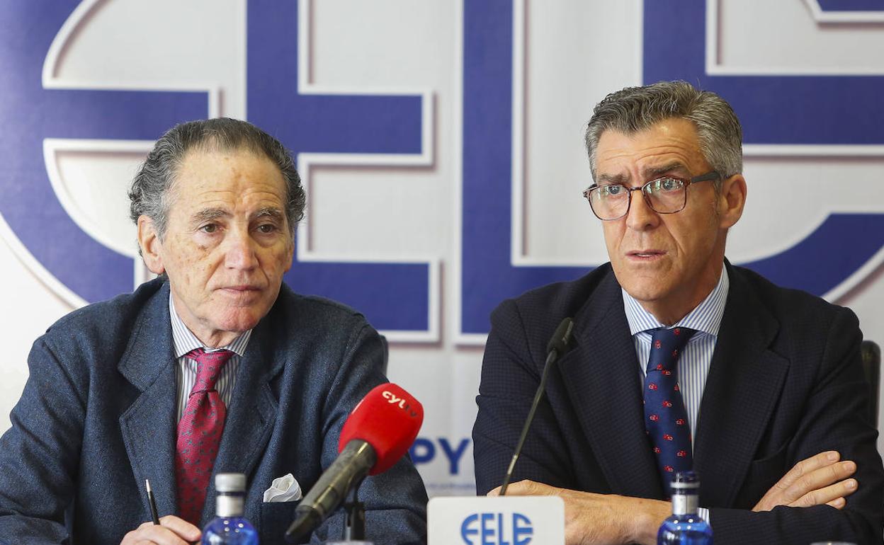 El secretario y el presidente de la Federación Leonesa de Empresarios, Álvaro Díez y Javier Cepedano